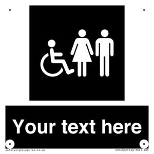 Custom information: black panel disabled female and male